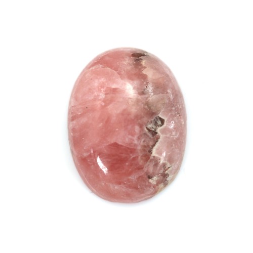 Cabochon rodochrosite rosa, forma oval, tamanho 12x16mm x 1pc
