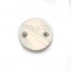 Madreperla bianca piatta rotonda 8 mm x 2 pz