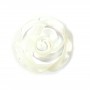 White mother-of-pearl rose bead 12mm x 2pcs