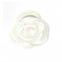 White mother-of-pearl rose bead 10mm x 2pcs