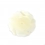 White mother-of-pearl half drilled rose 30mm x 1pc