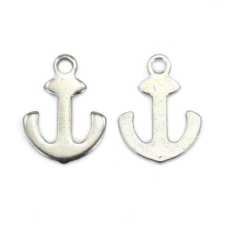 Stainless Steel Anchor Charm 304 9*12mm x 2pcs
