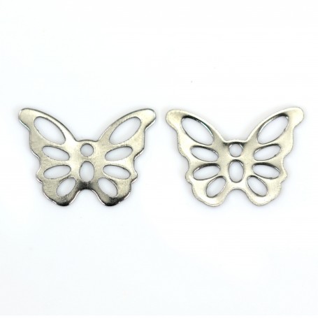 Butterfly Charm Stainless Steel 11x15mm x 2pcs
