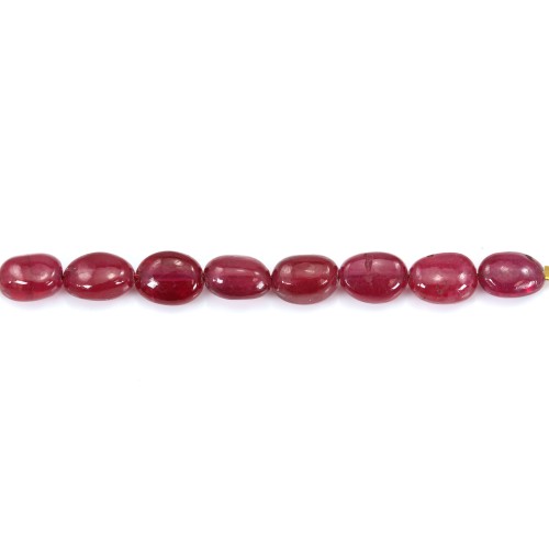 Red ruby treated oval baroque 4-6x6-8mm x 5cm (8pcs)
