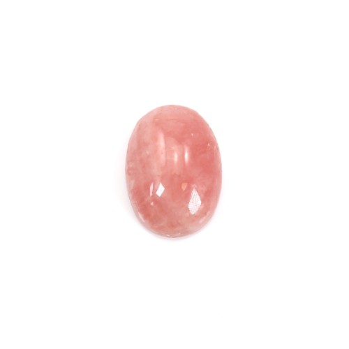 Cabochon de rhodochrosite rose, de forme ovale, et de taille 8x11mm x 1pc