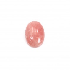 Cabochon di rodocrosite rosa, forma ovale, dimensioni 8x11mm x 1pc