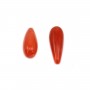 Corail Rouge Naturel goutte semi percé 5x14mm x 1pc
