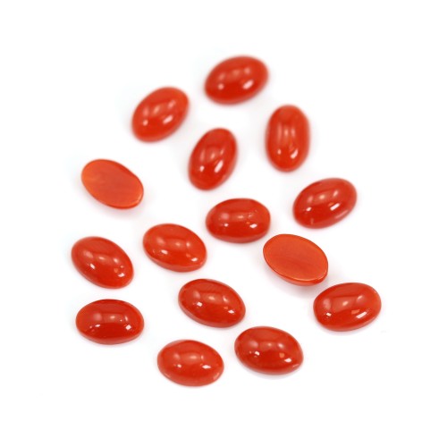 Natural Red Coral Cabochon Oval 4*6mm x 1pc