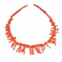 Natural red coral baroque tube x 50cm