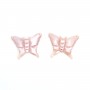 Pink mother-of-pearl in a butterfly shape 21x26mm x 1pc