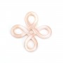 Pink mother-of-pearl chinese knot 15mm x 1pc