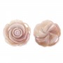 Natural rose shell ''Flower'' Semi-perforated 25mm x 1pc