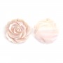 Pink mother-of-pearl rose 25mm x 1pc