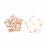 Pink mother-of-pearl 5 petal flower 15mm x 1pc