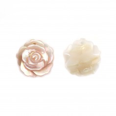 Mother of pearl rose shape 12mm x 1pc