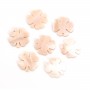 Pink mother-of-pearl four-leaf clover 13mm x 1pc
