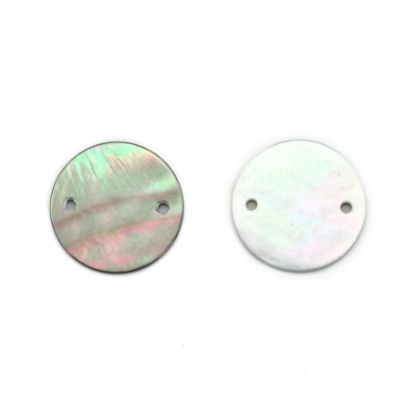 gray, round, flat mother-of-pearl 10mm x 4pcs