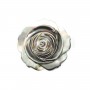 Grey mother of pearl half drilled rose shape 30mm x 1pc