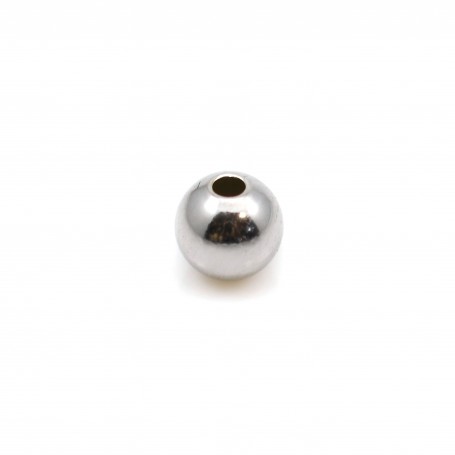 Perle boule en argent rhodié 925 2.5mm x 20pcs