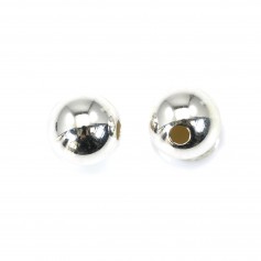 Perla a sfera rodiata argento 925 2,5 mm x 20 pezzi
