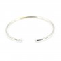 925 sterling silver 65mm flexible bangle for half-driled beads x 1pc