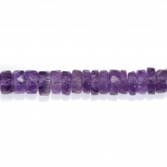 Amethyst roundel heishi faceted 6-7mm x 40cm