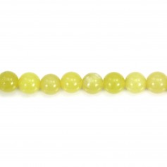 Jade limón redondo 8mm x 6pcs
