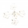 White mother-of-pearl 5 petal flower 15mm x 1pc