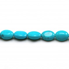 Reconstituted turquoise oval 8x11mm x 40cm
