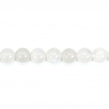 White moonstone in the round shape, 7mm x 2pcs