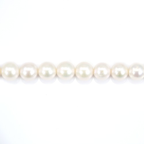 White round freshwater pearl round 7.5mm X 40cm AAA
