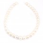 White cross shaped freshwater cultured pearls 32mm x 2pcs