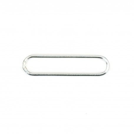 Spacer rounded rectangle 5x21mm Silver 925 x 2pcs