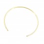 Jonc bracelet to decorate 60mm plated by "flash" gold on brass x 1pc