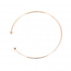 Bracelet jonc pour perle semi-percée doré rosé sur laiton 60mm x 1pc