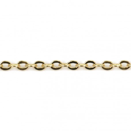 Chain oval stitch golden flash1.7x2.0mm x 1M