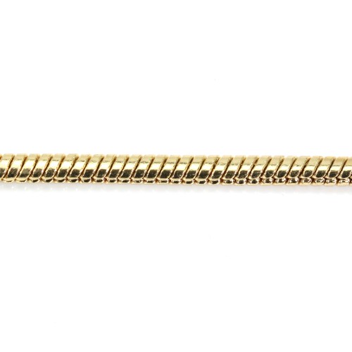 Cadena serpentina dorada sobre latón 3mm x 1M
