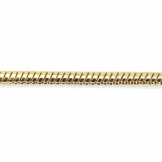 Gold flash serpentine chain on brass 2.5mm x 1M