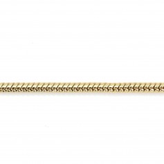 Corrente de serpentina flash dourada em latão 1.5mm x 1M