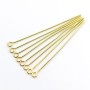 Pin in metal, with an open ring head, 0.6 * 30mm x 200pcs