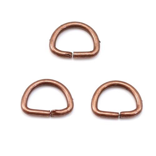 Meio anel redondo de cobre 6x8,5x1mm x 8g