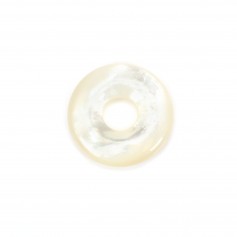 White Mother-of-Pearl Donut 20mm x 1pc