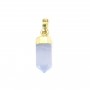 Chalcedony Point Pendant - Gold-plated - 6x16mm x 1pc