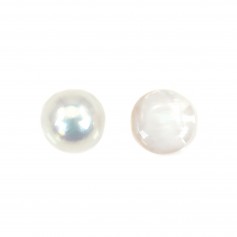 South Sea cultured pearl, white, Mabé 14.5-15mm x 1pc