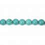 Turquoise green treated round 6mm x 40cm