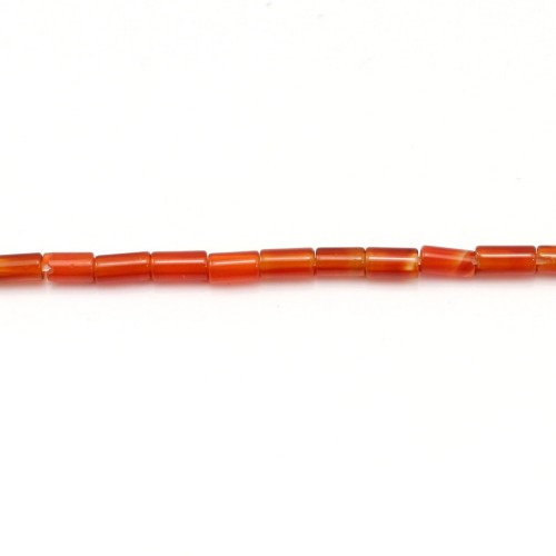 Achat, orange, Röhre, 2x4mm x40cm