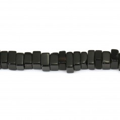 Ónix negro, cuadrado redondo, 2,5x4,5mm x 40cm