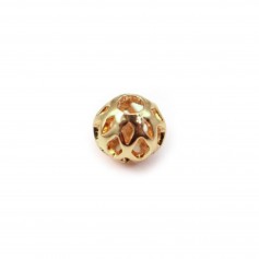  Openwork ball by "flash" Gold on brass 7.5mm x 4pc
