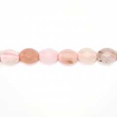 Opale rosa, ovale sfaccettato, 8x10 mm x 2 pezzi