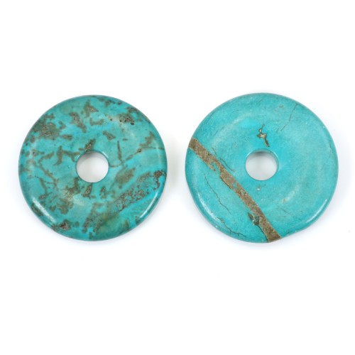Donut en turquoise 40mmx8.5mmx6.2mm